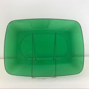 Charm Forest Green Depression Glass Plate